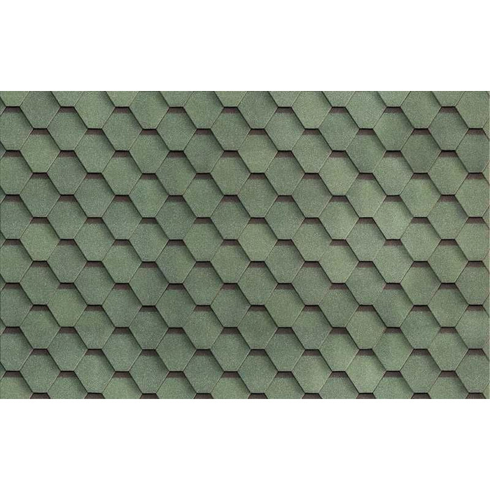 Гибкая черепица однослойная Технониколь Шинглас Ультра Самба Малахит